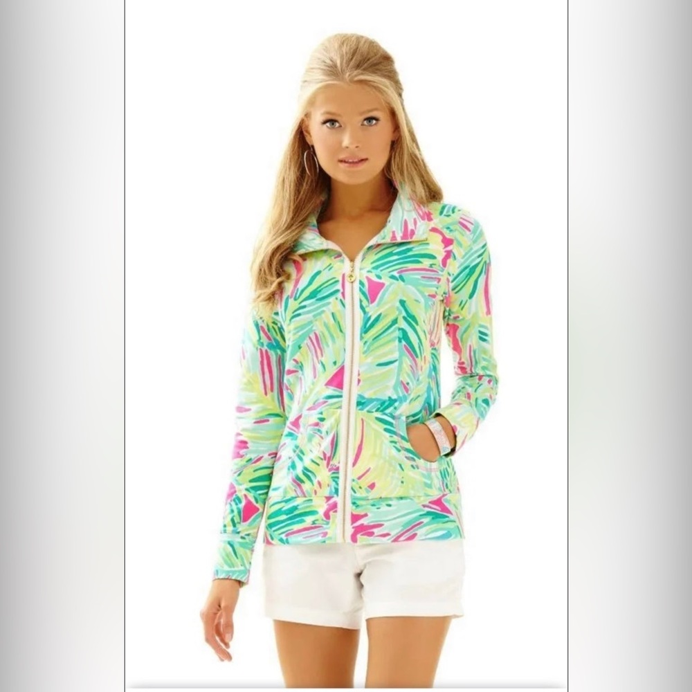 Lilly Pulitzer XS  Tropical Storm Full Zip Jacket Popover